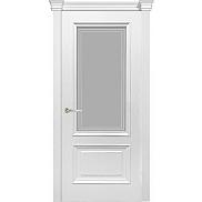 Дверь межкомнатная К "Багетто 2" Эмаль белая стекло Сатинат