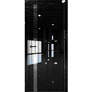 Дверь межкомнатная "Платина-7"  Crystall Black вставка Зеркало кромка-чёрная матовая