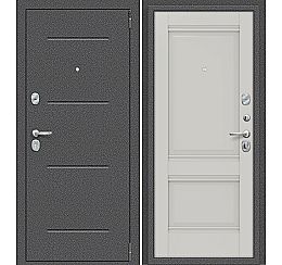 Дверь входная металлическая «Porta R-2 104/K42» Антик Серебро/Nardo Grey