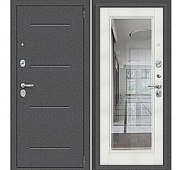 Дверь входная металлическая «Porta R-2 104/П61» Антик серебро/Bianco Veralinga