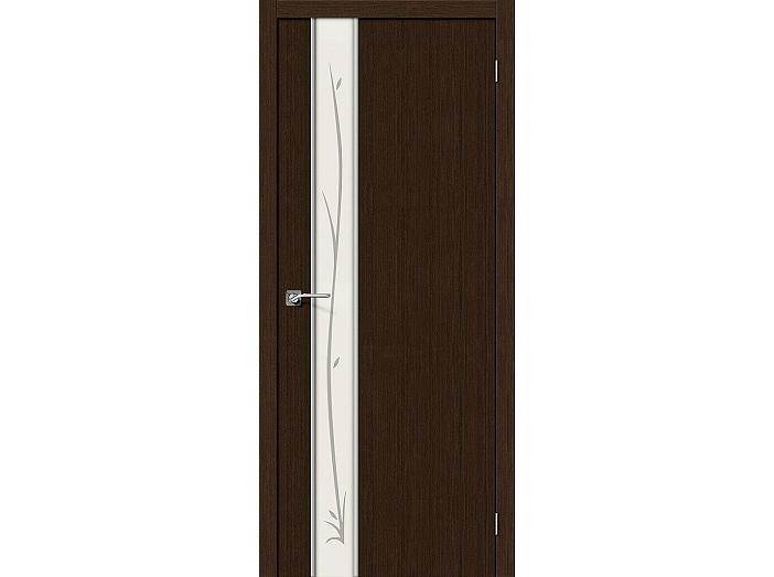 Дверь 3DG Глейс-1 3D Wenge Twig (М-МатХром) 200*80