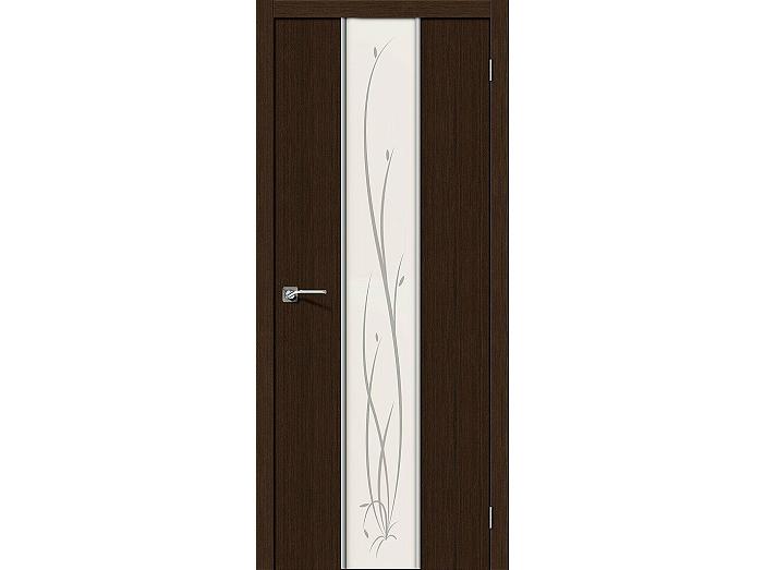 Дверь 3DG Глейс-2 3D Wenge Twig (М-МатХром) 200*90