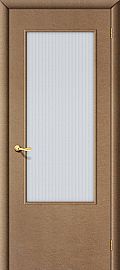 Ламинированная межкомнатная дверь «Гост» МДФ остекление белое рифленое