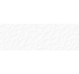 Glory Плитка настенная рельеф. белая (GOU052) 25x75