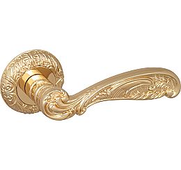 Ручка раздельная для входной и межкомнатной двери «BRILLIANT SM GOLD-24» Золото 24К
