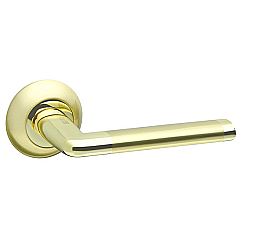 Ручка раздельная для входной и межкомнатной двери «TEMPO RM SG/GP-4» МатЗолото/Золото