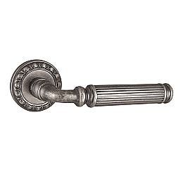 Ручка раздельная для межкомнатной двери «BELLAGIO MT OS-9» Античное серебро