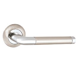 Ручка раздельная для межкомнатной двери «REX TL SN/CP-3» МатНикель/Хром 105 мм
