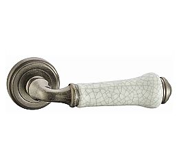 Ручка раздельная для межкомнатной двери «Vantage V31AS/ZR» Состаренное серебро/Состаренная керамика