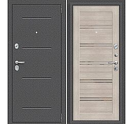 Дверь входная металлическая «Porta R-2 104/П28» Антик Серебро/Cappuccino Veralinga