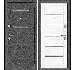 Дверь входная металлическая «Porta R-2 104/П28» Антик Серебро/Snow Veralinga