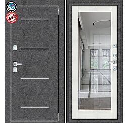 Дверь входная металлическая «Porta T2 104/П15» Антик Серебро/Bianco Veralinga