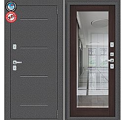 Дверь входная металлическая «Porta T2 104/П15» Антик Серебро/Wenge Veralinga