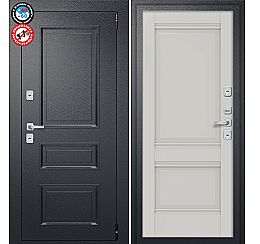 Дверь входная металлическая «Porta T4 403/К42» Букле Черный/Nardo Grey