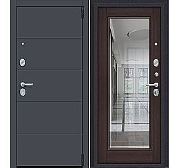 Дверь входная металлическая «Porta R-3 4/П61» Graphite Pro/Wenge Veralinga