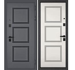 Дверь входная City Prime PP 192/192 Оскуро/Белый софт(Фурнитура чёрная)
