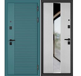 Дверь входная City Prime PP -160/Si-4 Mirox Grey Верде/Бетон серый (Фурнитура чёрная)