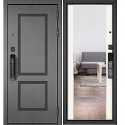 Дверь входная City Smart PP 190 Сsmart/164 mirror Бетон серый/Белый матовый