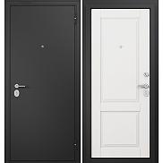 Дверь входная Family Eco MP ED-1 Черный муар металлик/Белый ларче Задвижка Один замок