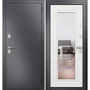 Дверь входная Family Mass MP M-140 Графит букле/Белый ларче mirror