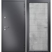 Дверь входная Termo Standart MP 10T-135 Графит букле (порог)/Бетон серый