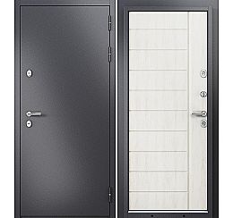 Дверь входная Termo Standart MP 10T-136 Графит букле (порог)/Дуб шале белый
