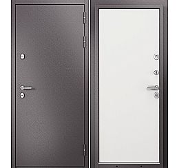Дверь входная Termo Standart MP 10T-100 Шоколад букле (порог)/Белый ларче