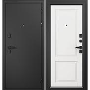 Дверь входная Trust Mass MP 9SD-1 Черный муар металлик (порог)/Белый софт