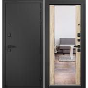 Дверь входная Trust Mass MP 9S-164 Черный муар металлик/Дуб шале натуральный mirror Черная броненакладка