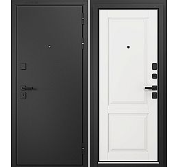 Дверь входная Trust Mass MP 9SD-1 Черный муар металлик/Белый софт