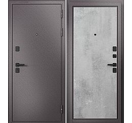 Дверь входная Trust Mass MP 9S-100 Шоколад букле/Бетон серый