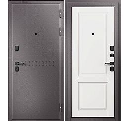 Дверь входная Trust Mass MP 9SD-1 Шоколад букле/R-4 Белый софт