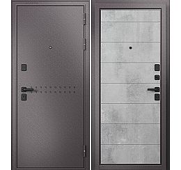 Дверь входная Trust Mass MP 9S-135 Шоколад букле/R-4 Бетон серый