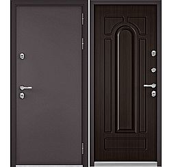Дверь входная Termo Standart MP 10TD-102 Шоколад букле (порог)/Шоколад ларче