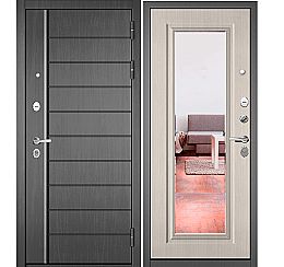 Дверь входная Trust Mass PP 9S-136/9S-140 Дуб серый/Бьянко ларче mirror