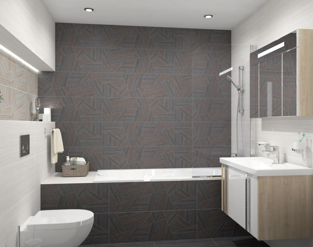 Керамическая плитка и керамогранит - не единственные варианты отделки стен в ванной