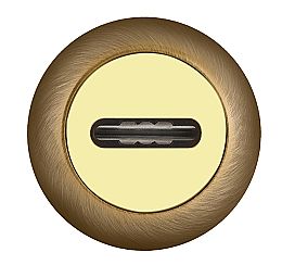 Накладка под сувальдный ключ «SC RM» AB/GP-7 Бронза/Золото (1 шт.)