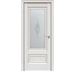 Дверь межкомнатная "Future-599" Дуб Серена светло-серый, стекло Сатин белый лак прозрачный