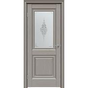 Дверь межкомнатная "Future-621" Дуб серена каменно-серый, стекло Сатин белый лак прозрачный