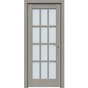 Дверь межкомнатная  "Future-642" Дуб Серена каменно-серый стекло Сатинато белое