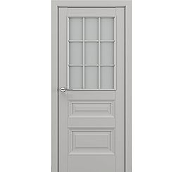 Дверь межкомнатная «Ампир АК В2» Серый матовый new остекление Сатинато