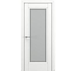 Дверь межкомнатная «Неаполь В3» Белый матовый остекление Сатинато