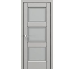 Дверь межкомнатная «Турин В5» Серый матовый new остекление Сатинато