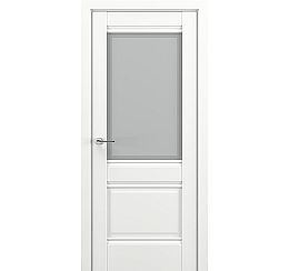 Дверь межкомнатная «Венеция В4» Белый матовый остекление Сатинато