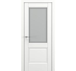 Дверь межкомнатная «Венеция В5» Белый матовый остекление Сатинато