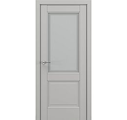 Дверь межкомнатная «Венеция В5» Серый матовый new остекление Сатинато