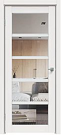 Дверь межкомнатная "Concept-605" Белоснежно матовый стекло Прозрачное