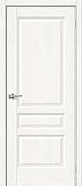 Дверь межкомнатная из эко шпона «Неоклассик-34» White Wood глухая