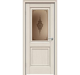 Дверь межкомнатная "Future-587" Дуб Серена керамика, стекло Сатин бронза бронзовый пигмент