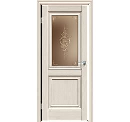 Дверь межкомнатная "Future-587" Дуб Серена керамика, стекло Сатин бронза лак прозрачный